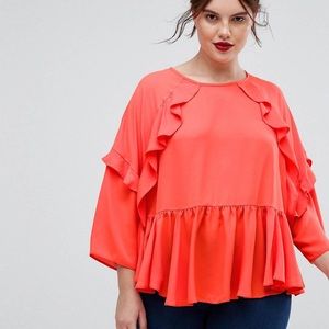 Orange ASOS Curve blouse, only worn one!